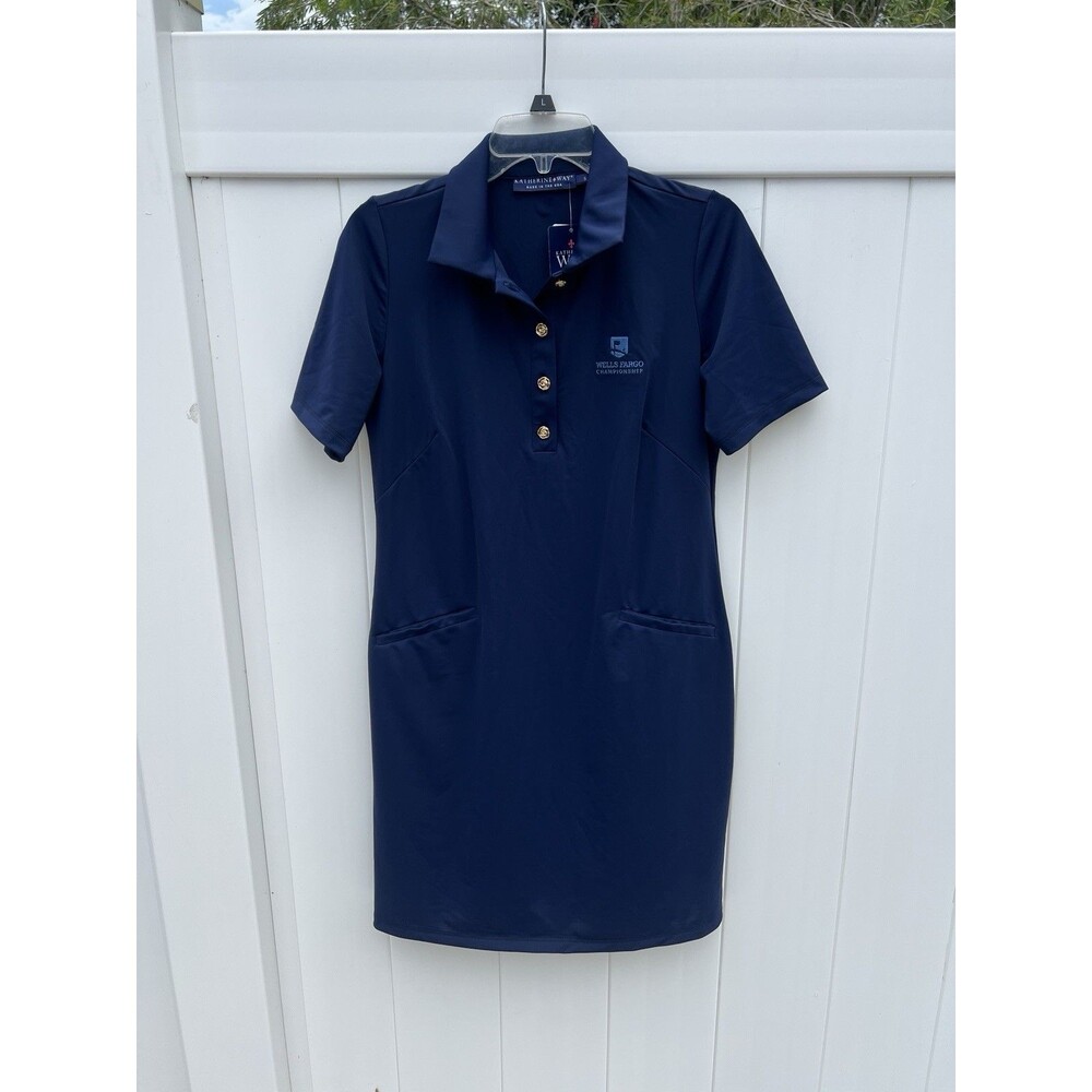 Katherine Way Golf Dress Small Navy Blue Wells Fargo Championship Nylon 199$